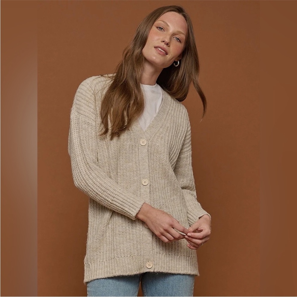 Tradlands Judith Cardigan Oatmeal XS